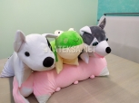 Подушка-игрушка Зеленая Лягушка, размер 60x40x5,5 см, фото 2