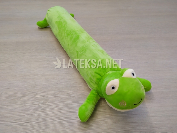 Валик-игрушка Зеленая Лягушка, размер 52x10 см